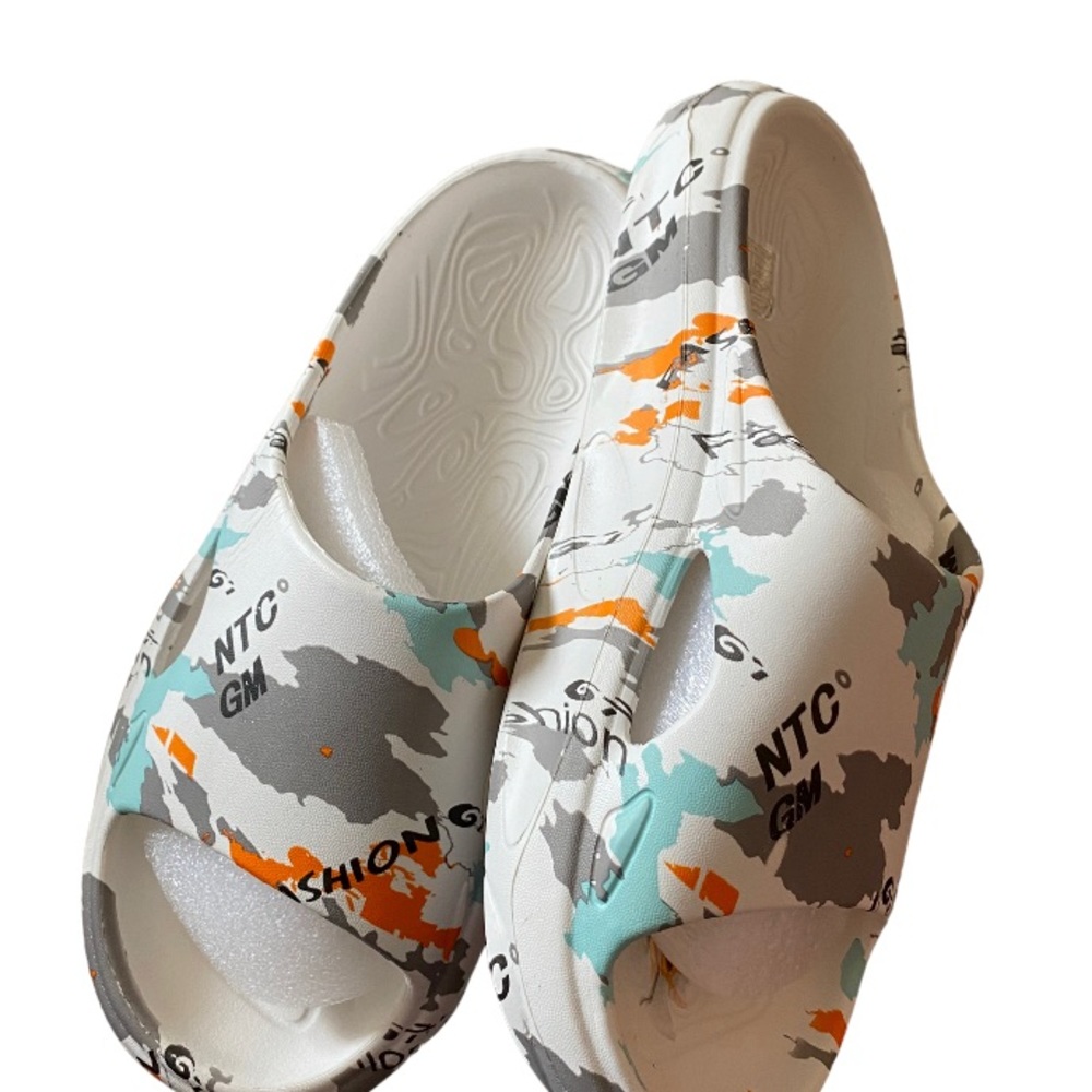White w/multi color design slides - Picture 2 of 4